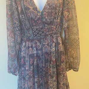 Elegant Multicolor Patterned Dress